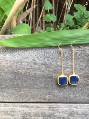 blauw_en_goud_1 Blue/gold agate earrings