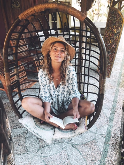 White Blue Daisy Blouse