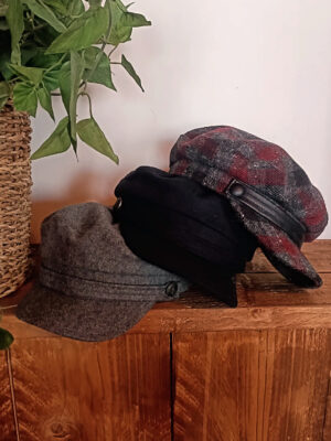 cap_milano_check Beret Milano