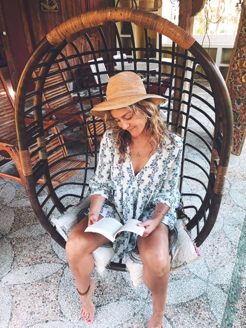 White Blue Daisy Blouse