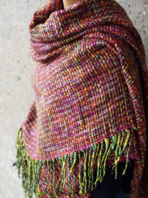 dsc0091 Multi color shawl (knitted)