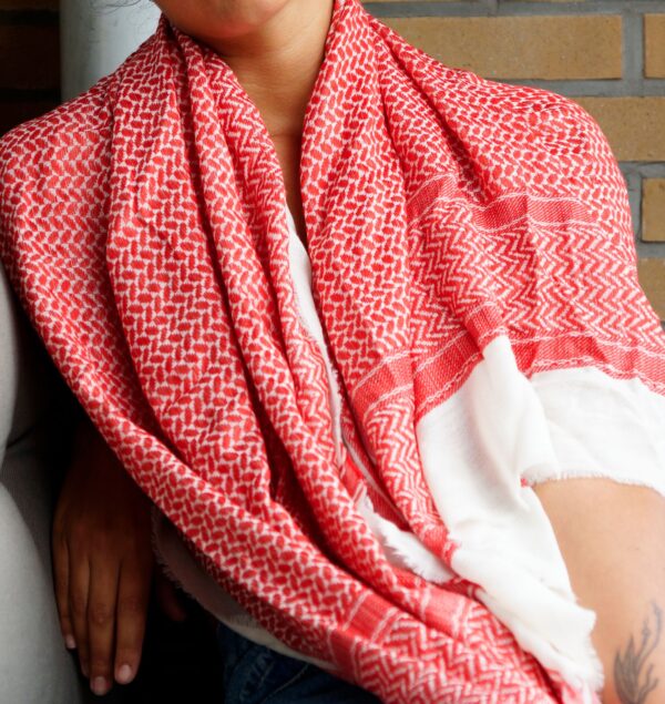 Silk/pashmina pattern scarf