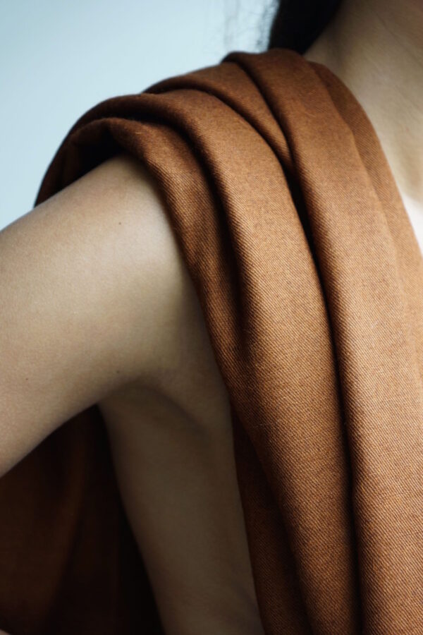 Silk/pashmina brown