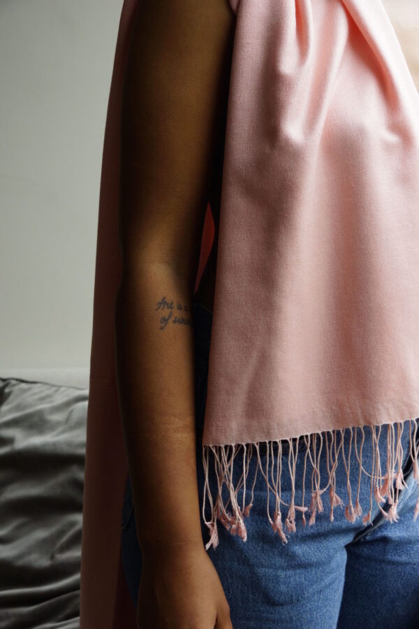 Silk/pashmina salmon