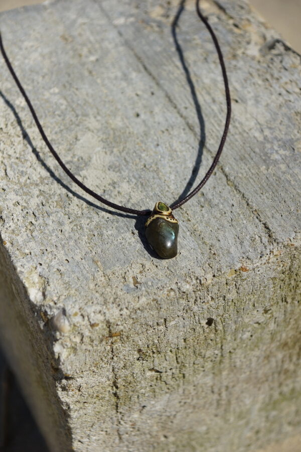 Green labradorite necklace