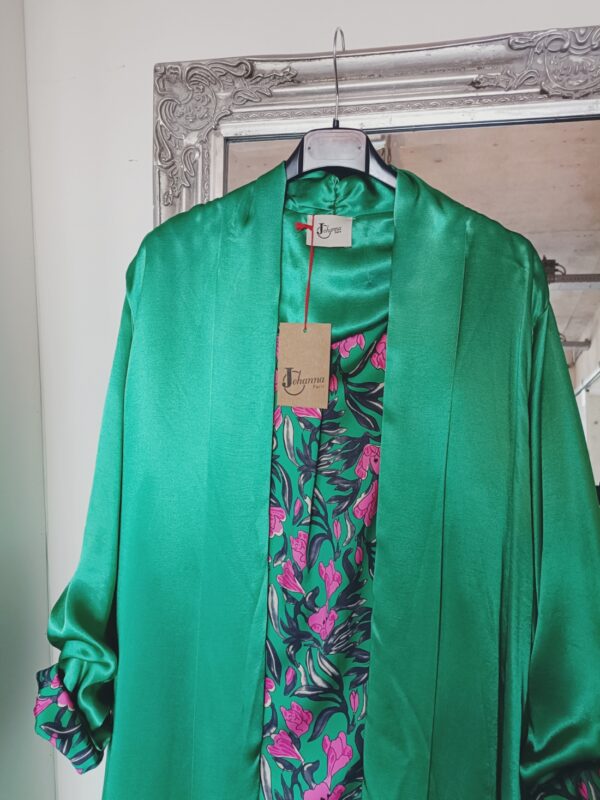 Johanna Paris - Green Satin Blouson