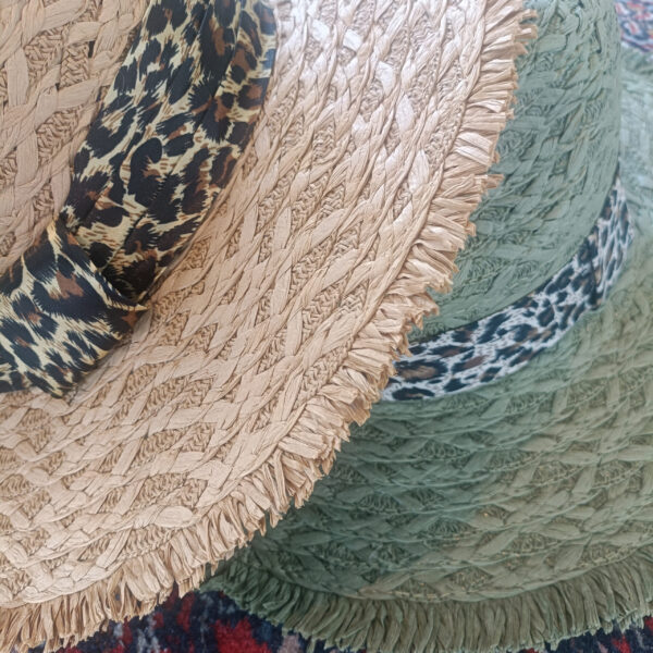 Straw Hat Animal Green