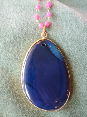 img20250311125936 Agate Necklace - Dark Blue