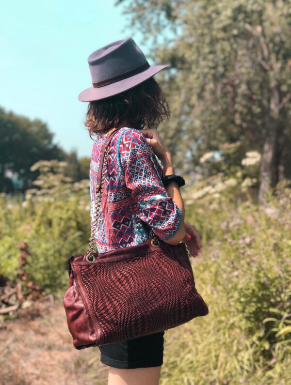 Shopping bag with weave - "Edera"