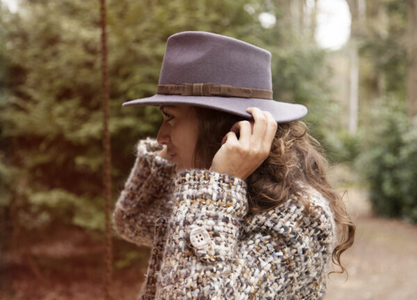 Classic grey/purple hat