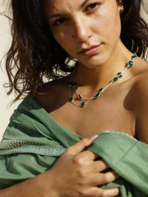 ketting-15 GREEN ONYX