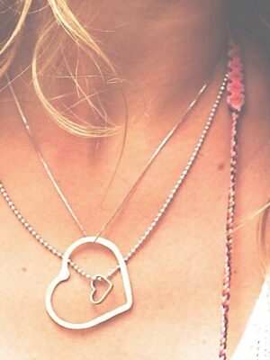 Two hearted necklace - Gold