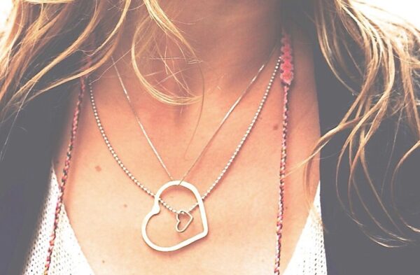 Two hearted necklace - Gold