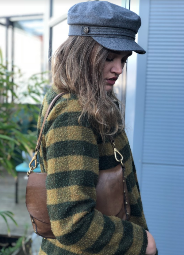 Matrix Coat Long - Green & Yellow