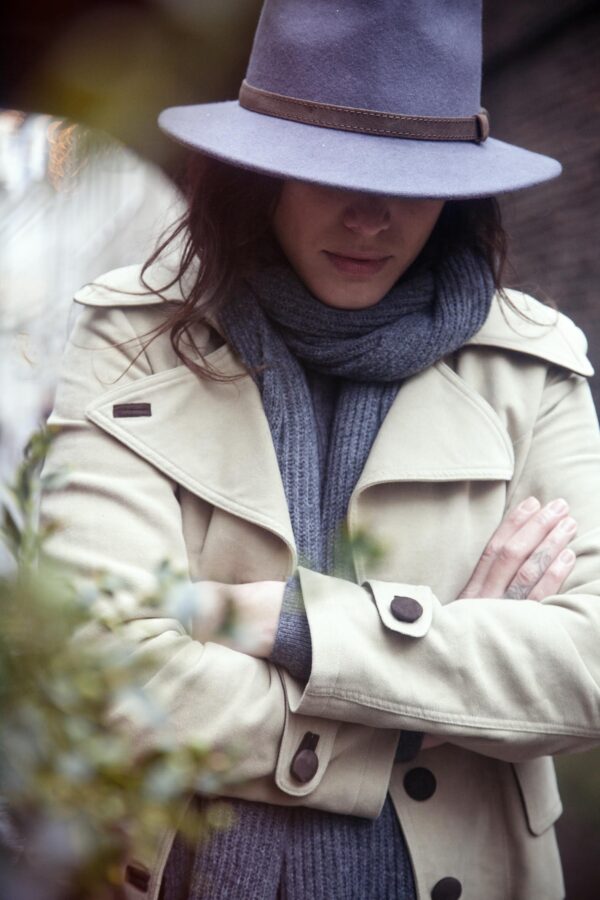 Classic grey/purple hat